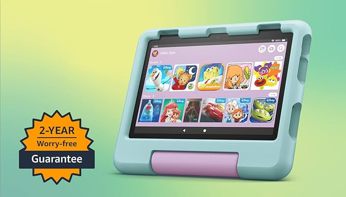 Amazon Fire HD 8 Kids tablet, 8" HD display, ages 3-7, includes 2-year worry-free guarantee, Kid-... | Amazon (US)