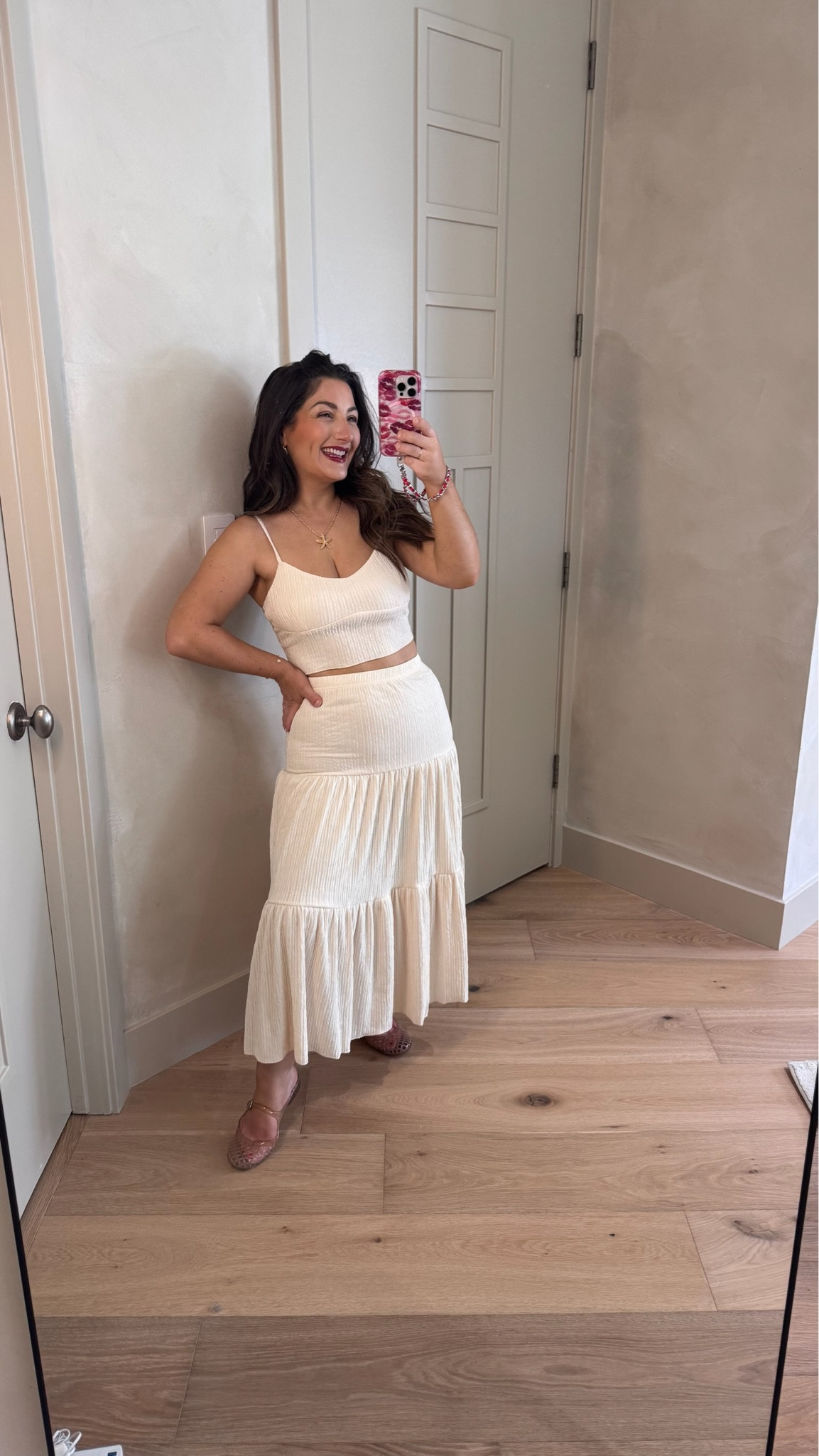 Cute summer set! 
Size small 

Reviews said it was slightly sheer but I’m wearing nude shorts so I can’t tell! 

5’0” 140lbs

#LTKootd #LTKPetite #LTKTravel