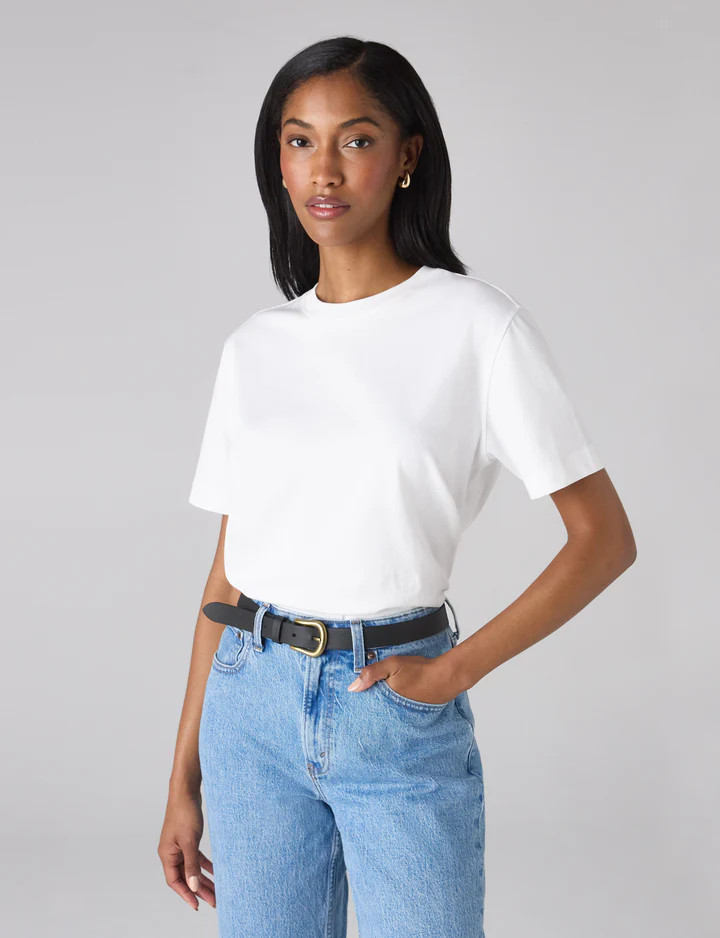 Soho T-Shirt: Cotton Jersey, White | With Nothing Underneath
