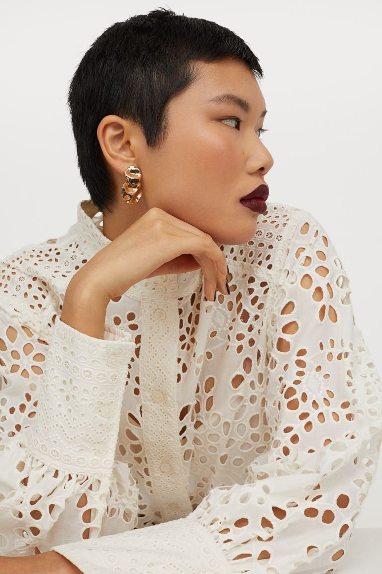 Eyelet Embroidery Blouse | H&M (US + CA)