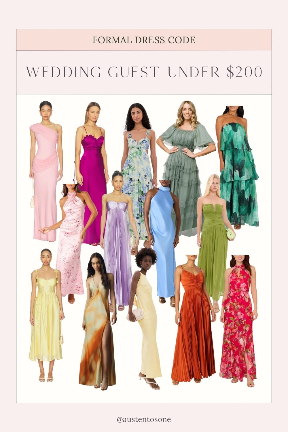 Some formal wedding guest dresses I think are so cute under $200! these are perfect for a summer wedding and there’s something in every color!

#LTKWedding