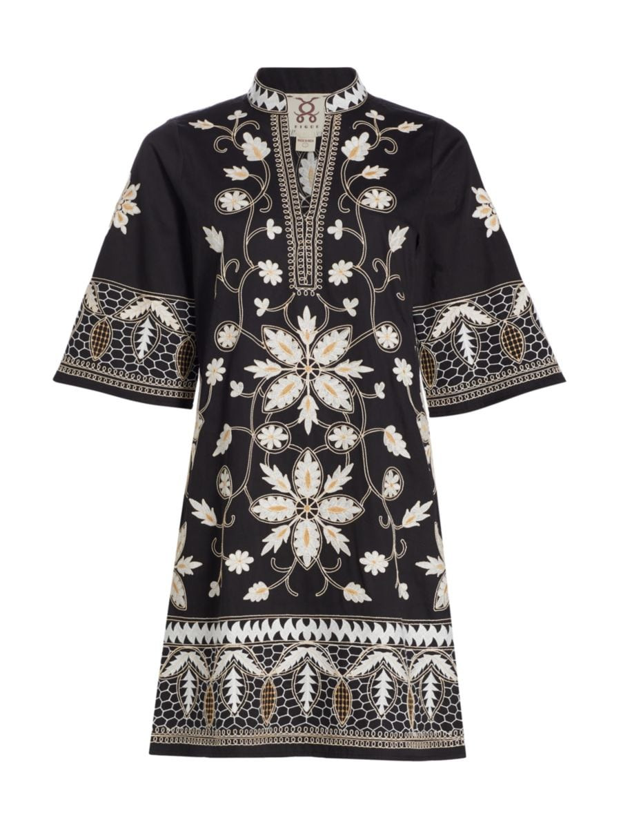 Lynne Floral Embroidered Cotton Dress | Saks Fifth Avenue
