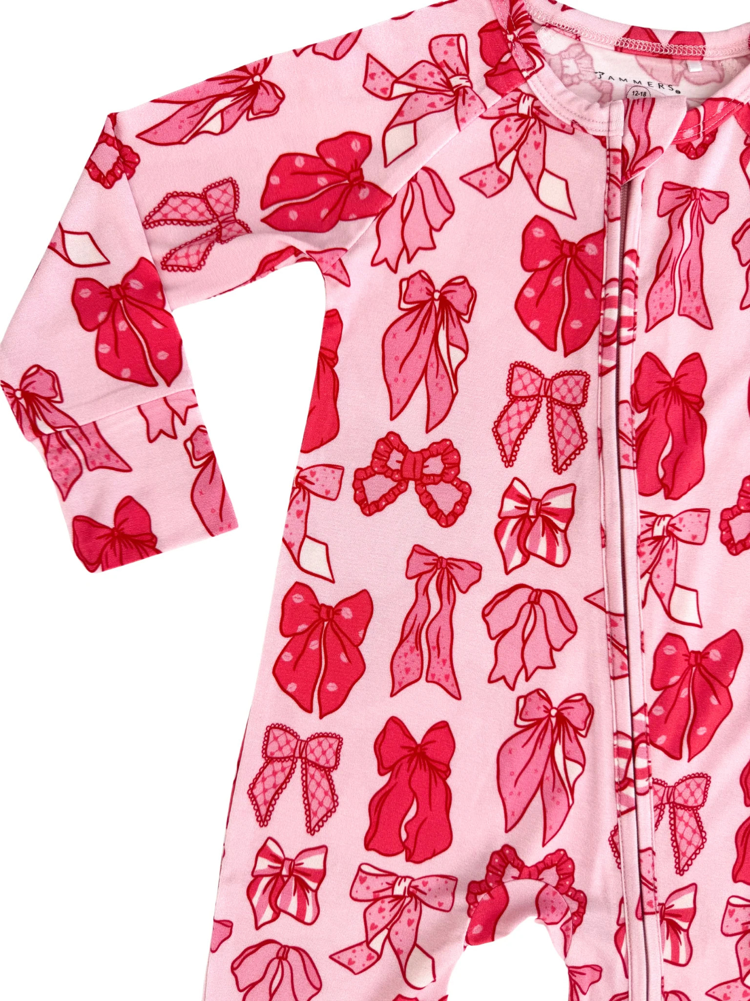Valentine's Bow Zipper Romper | In My Jammers