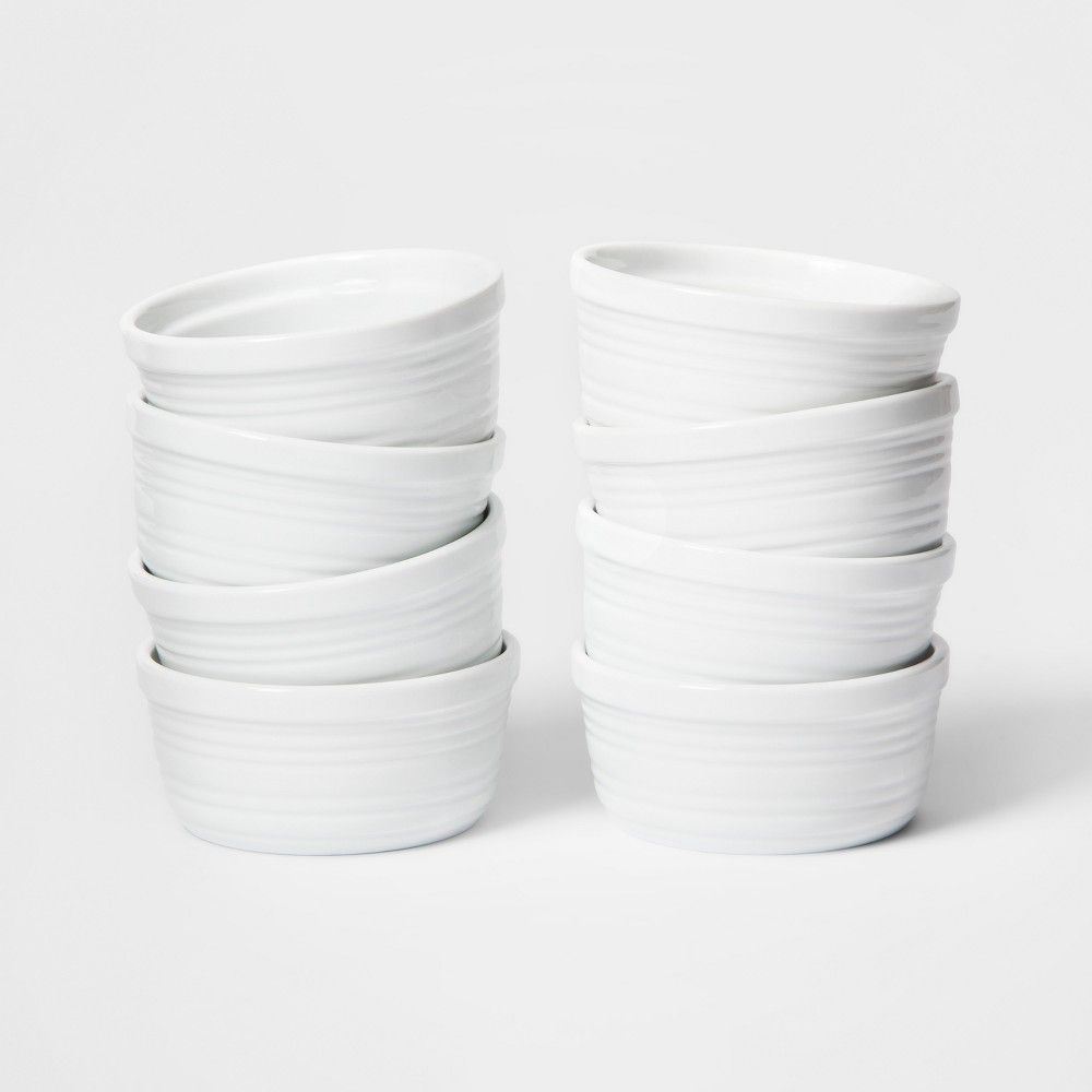 Stripe Ramekin Set of 8 Porcelain - Threshold | Target