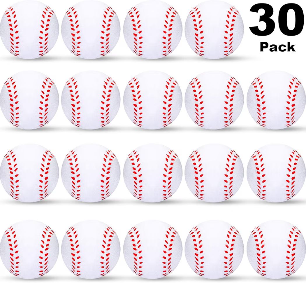30 Packs Baseball Stress Balls Baseball Party Favors Foam Mini Baseball Squeeze Balls for Kids, S... | Amazon (US)