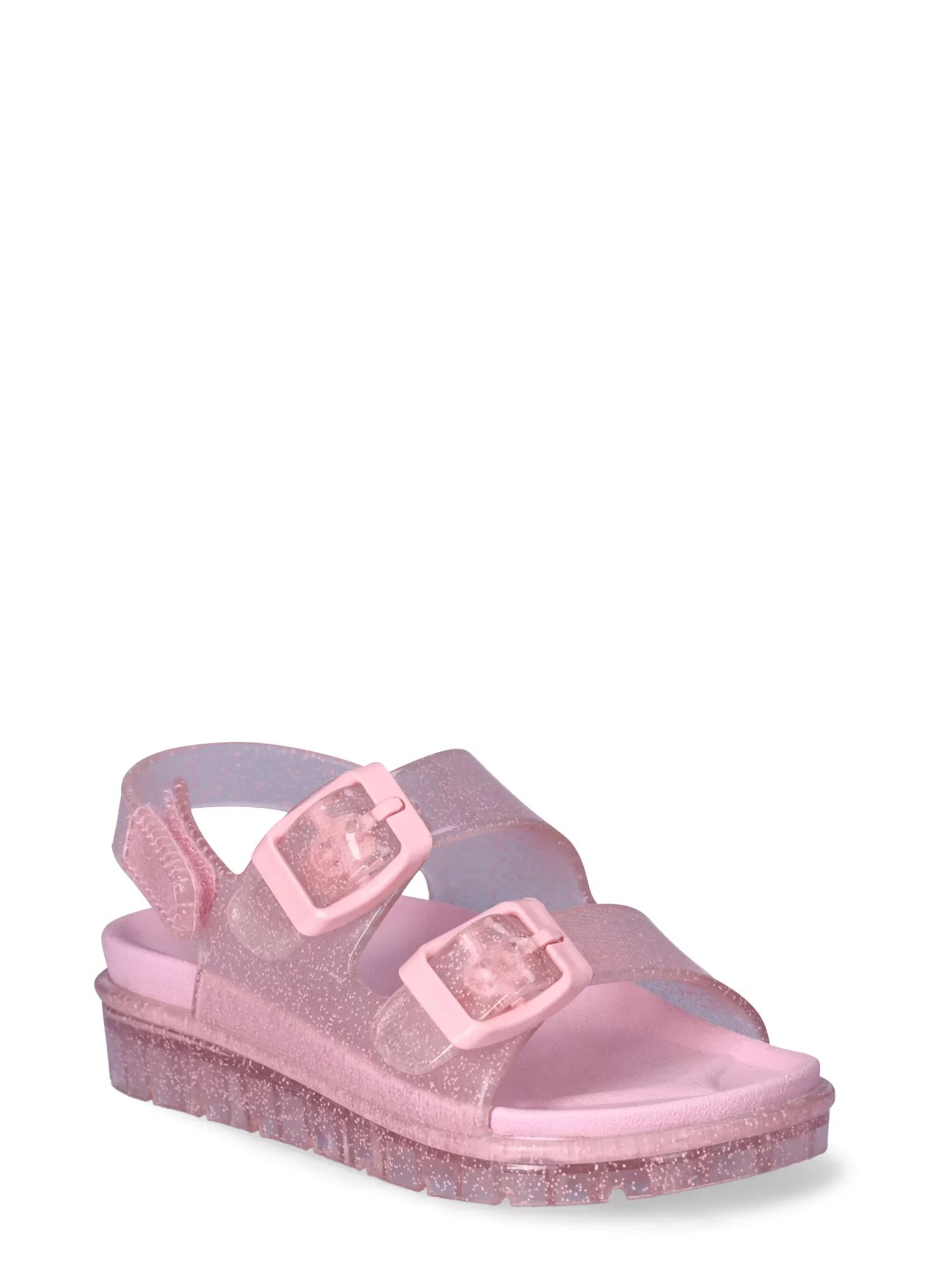 Wonder Nation Toddler Girls Two Buckle Jelly Sandals, Sizes 7-12 | Walmart (US)
