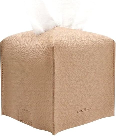 Tissue Box Cover Holder, Square with Bottom Belt by Carrot's Den - PU Leather Decorative Organize... | Amazon (US)