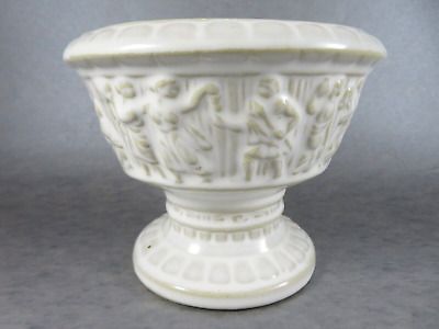 Ceramic Planter Pedestal Bowl Embossed Roman Figures 4.75 In High Vintage 1970s  | eBay | eBay US
