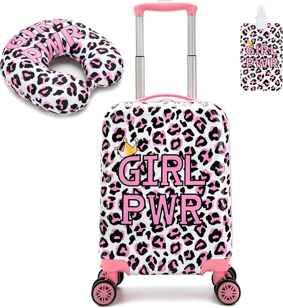 Kid's Luggage Set 2 Piece Suitcase Set 16" Hardside Luggage with Spinner Wheels Girls Carry on To... | Amazon (US)