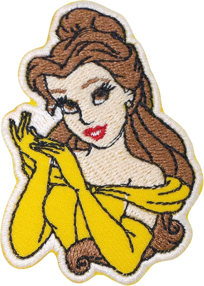 CLOVER INTER Princess Belle Patch Iron on Patches Embroidered Badge Saw On for Jeans, Clothing, B... | Amazon (CA)