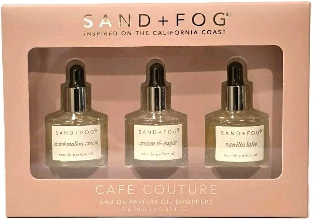 Sand + Fog Caf\u00e9 Couture Eau de Parfum Oil Droppers Set, Marshmallow Cream, Cream & Sugar, Va... | Amazon (US)
