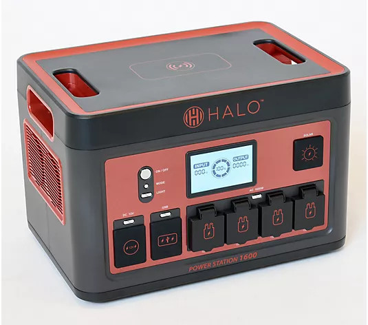 HALO 1600Wh Power Station with 11 Outlets and Wireless Charging Pad - QVC.com | QVC