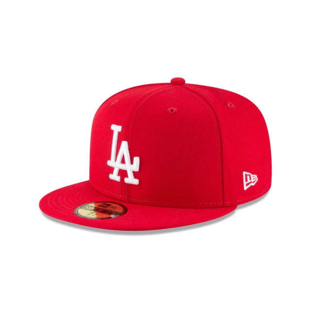 Los Angeles Dodgers Scarlet Basic 59FIFTY Fitted Hat | New Era