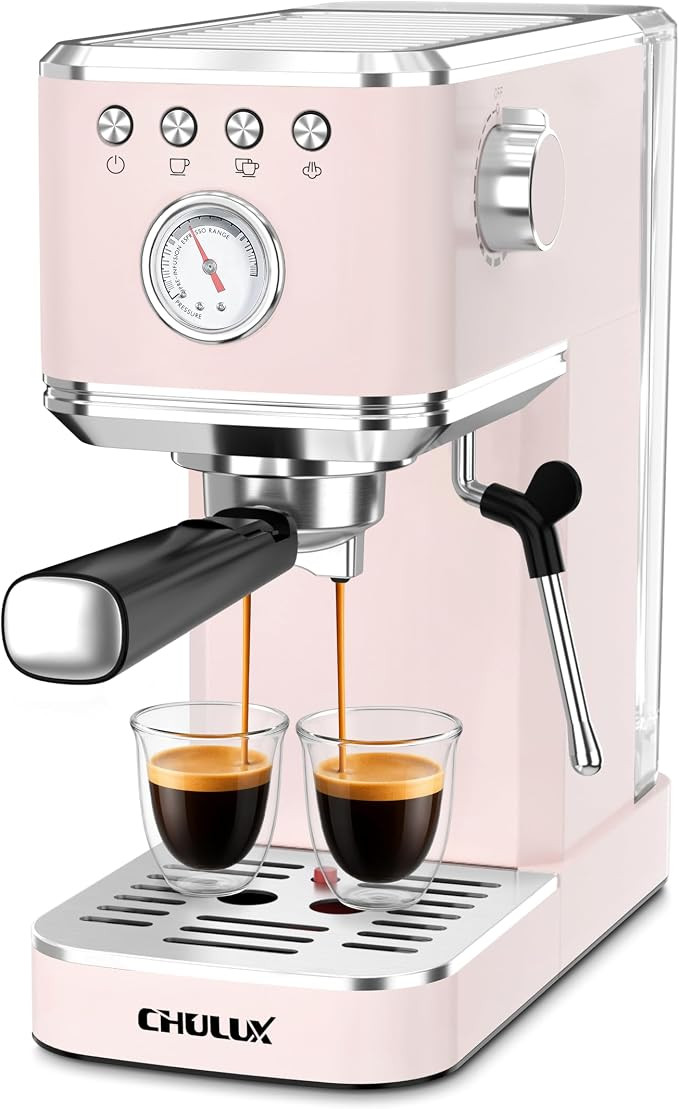 CHULUX Slim Espresso Machine with Milk Frother, 20 Bar Professional Italian Pump Espresso Coffee ... | Amazon (US)