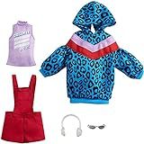 Barbie Fashions 2-Pack Clothing Set, 2 Outfits Doll Include Animal-Print Hoodie Dress, Graphic Top,  | Amazon (US)