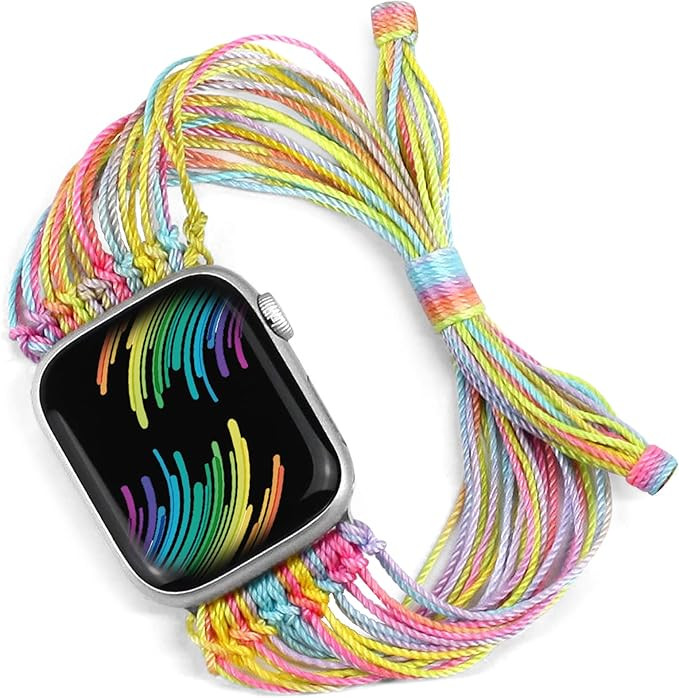 JR.DM Boho Watch Bands Compatible with Apple Watch 40mm 41mm 38mm 44mm 42mm 45mm 46mm Women, Cute... | Amazon (US)