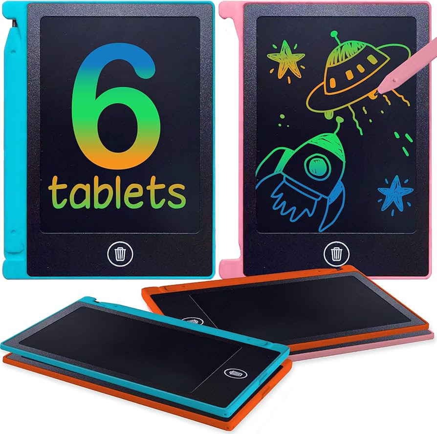 Party Favor Mini LCD Writing Tablet for Kids, 6 Pack – 4.5 Inch Mini Drawing Board. Fun and Edu... | Amazon (US)