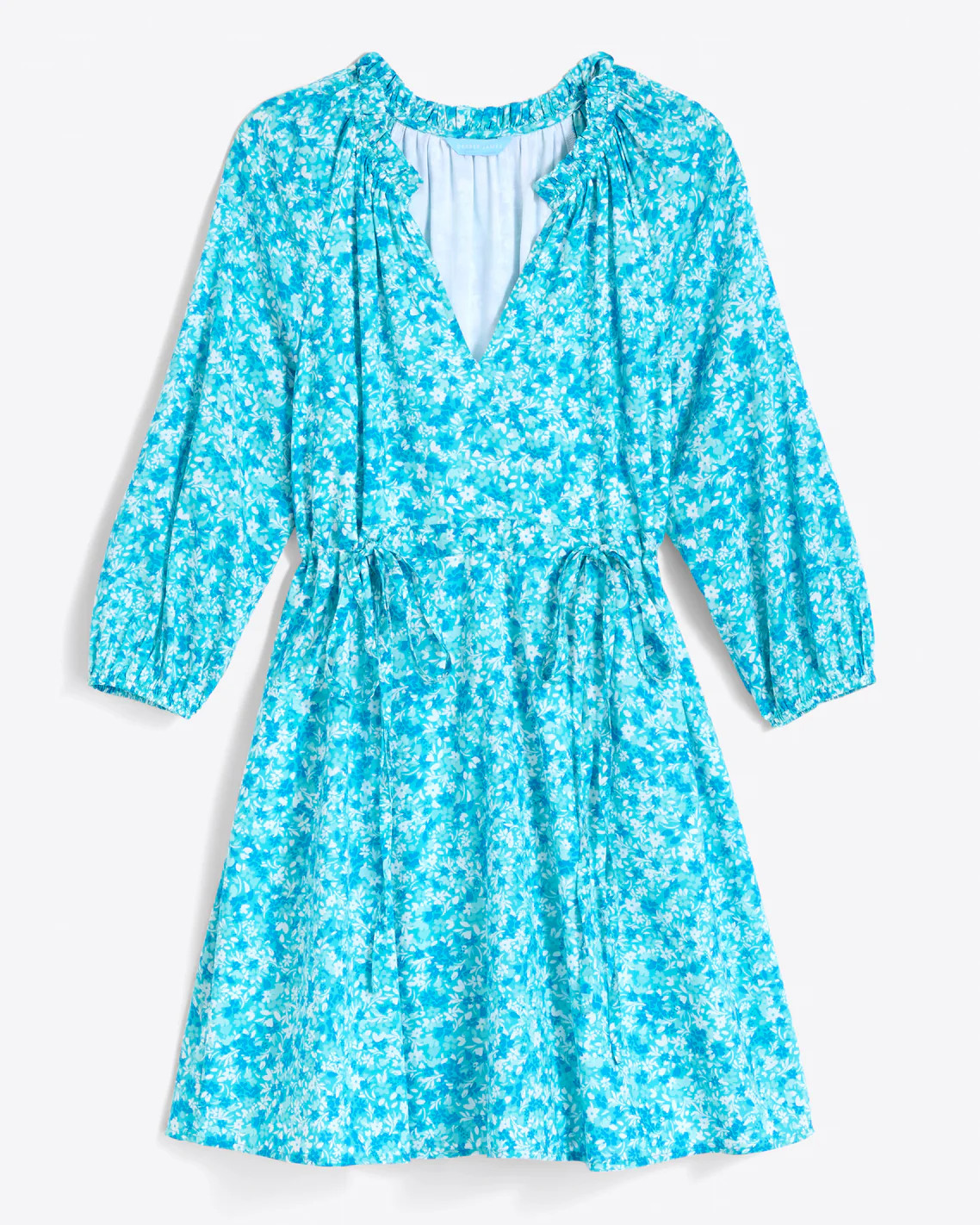 Kellie Babydoll Dress in Blue Aster Floral | Draper James (US)