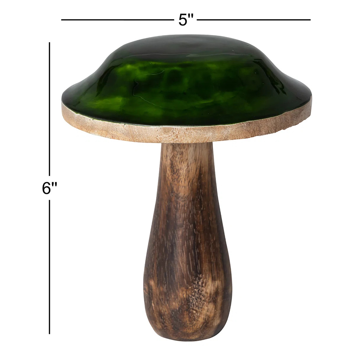 Forest Lacquered Wooden Mushroom | Wayfair North America