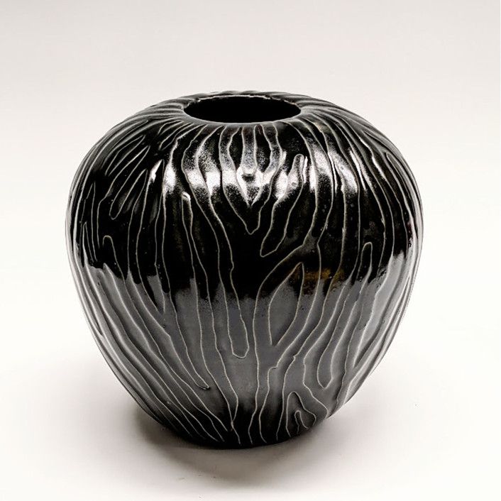 Etched black vase | Minted