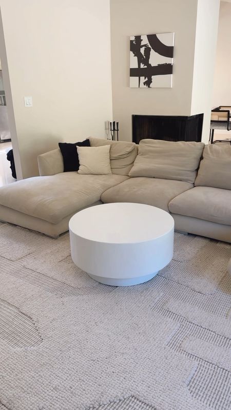 Finally found a coffee table that I love! First we had the viral Target Round Arbon coffee table but it just was too white for our decor. The one we got from Ashley Furniture is perfect! 

I also linked the pillows, rug, and couch! 