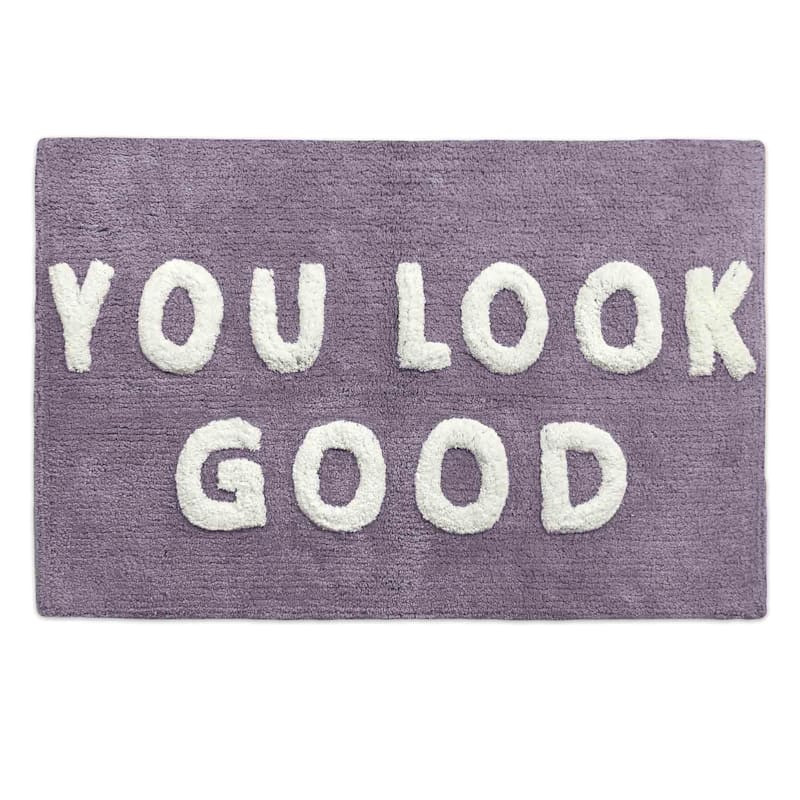 Purple You Look Good Tufted Bath Rug, 20x30 | At Home