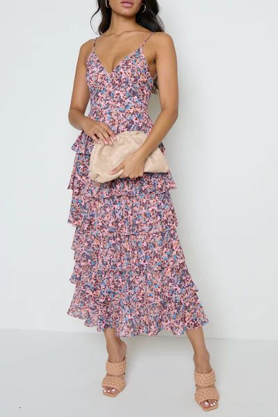 Lissy Ruffle Midaxi Dress | Pretty Lavish (UK)