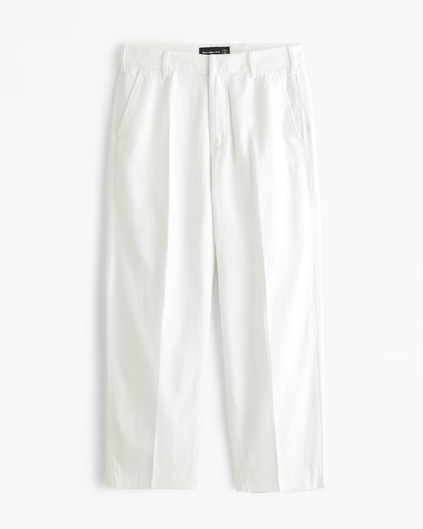Baggy Linen-Blend Trouser | Abercrombie & Fitch (UK)