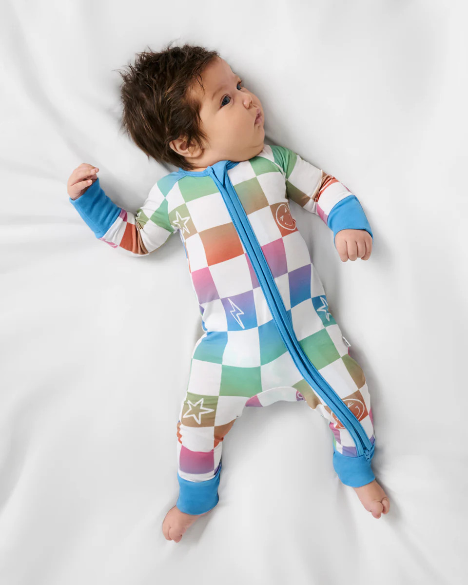 Ombre Cheery Checks Zippy | Little Sleepies