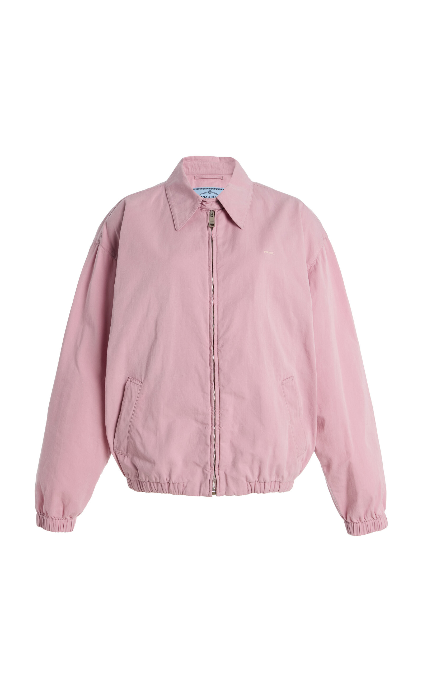 Prada - Cotton-Gabardine Blouson Jacket - Pink - IT 40 - Moda Operandi | Moda Operandi (Global)