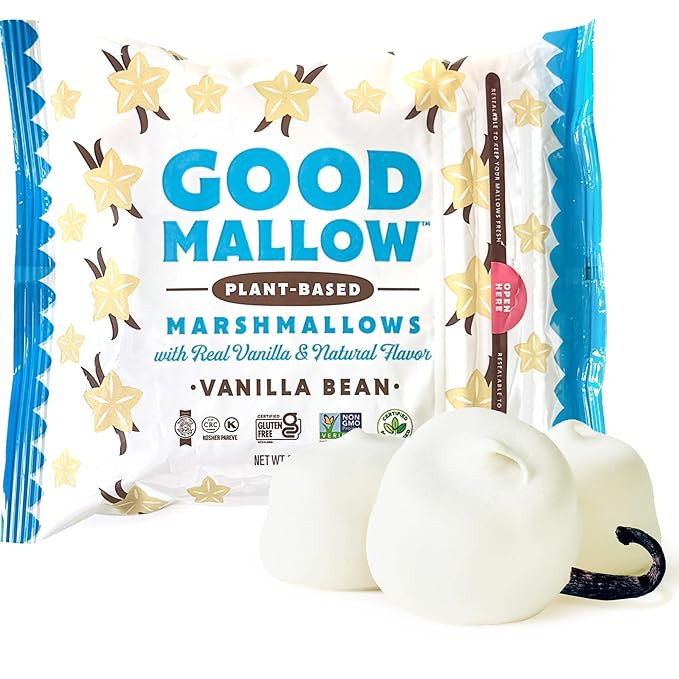 GoodMallow Large Vegan Marshmallows - 1-Pack 8 oz, Vanilla, Made in USA | Amazon (US)