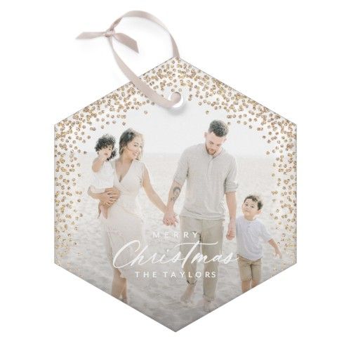 Golden Confetti Glass Ornament | Christmas Ornaments | Shutterfly | Shutterfly