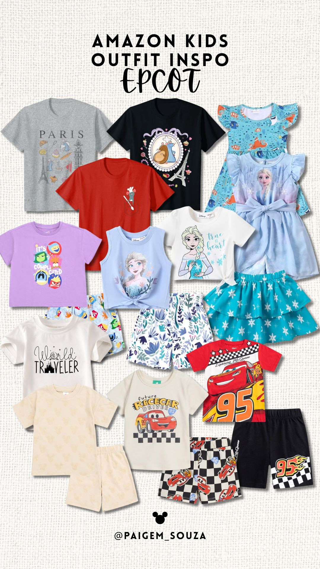 Amazon kids outfit inspo for EPCOT days. 🌎✨ Affordable finds for boys and girls featuring Frozen dresses, Cars sets, world traveler tees, character graphics and comfy two-piece outfits perfect for exploring the World Showcase. Lightweight fabrics and playful prints that keep little ones cool.

EPCOT kids outfits, boys Disney outfit ideas, girls Disney dresses, Frozen outfits for kids, Cars toddler outfit, World Showcase outfit ideas, affordable Disney kids clothes, Amazon Disney finds for families, comfortable park outfits for kids, Disney trip outfit planning, affordable Amazon clothing. 

 #LTKootd #LTKTravel #LTKKids