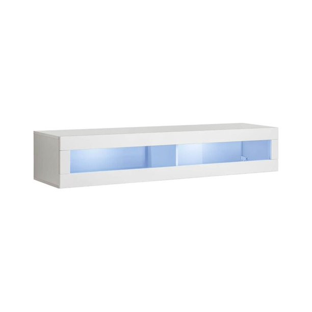 Fly Modular Wall Mounted Floating Media Cabinet (Type-51) White | Walmart (US)