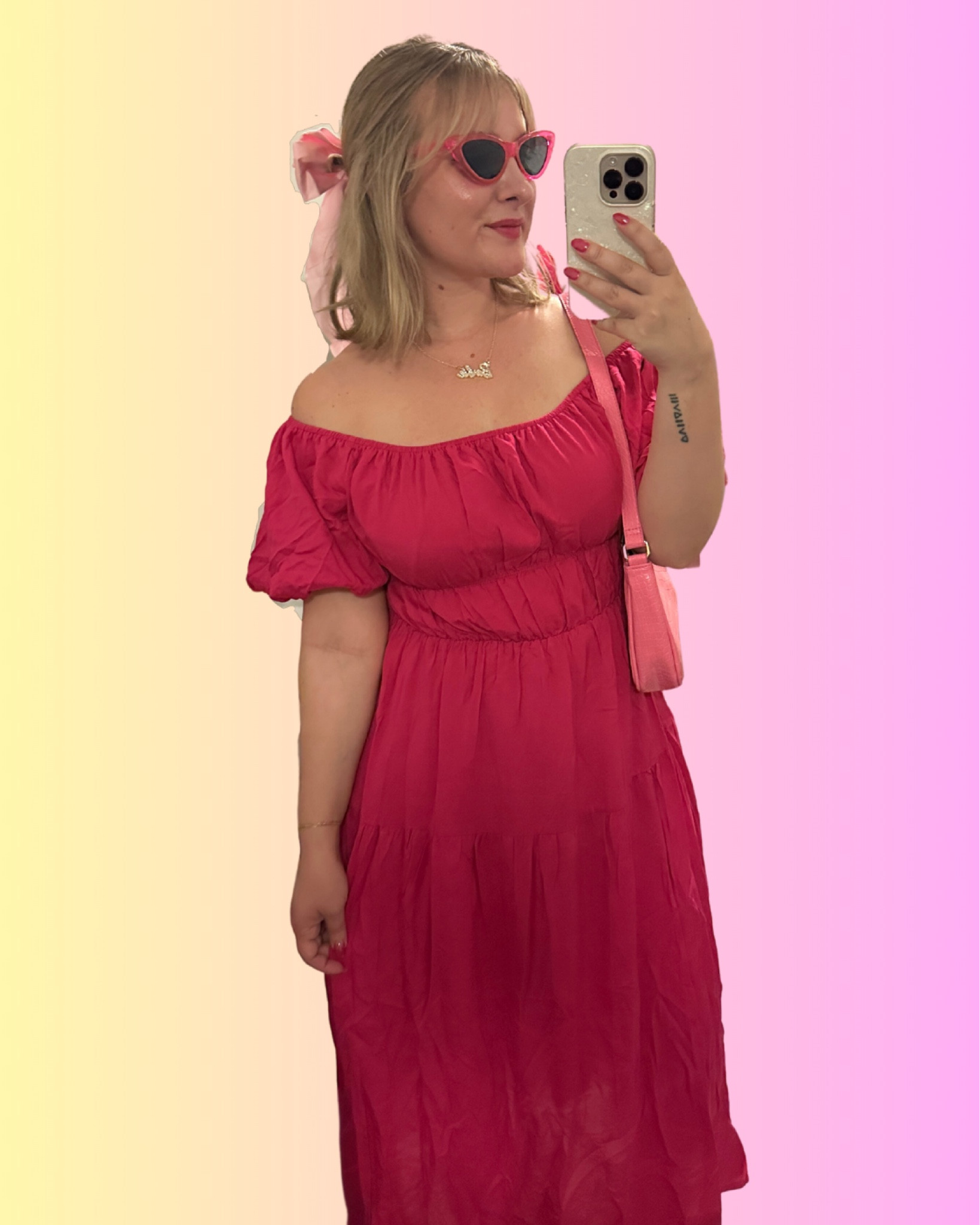 Come on, Barbie, let’s go party! Cute little Amazon find for Barbie movie outfit! Two-pack pink hair bows for any Barbie look, cat eye pink sunglasses, Barbie necklace, pink heart earrings, and the cutest designer inspired pink bow heels. 

#LTKstyletip #LTKFind #LTKshoecrush