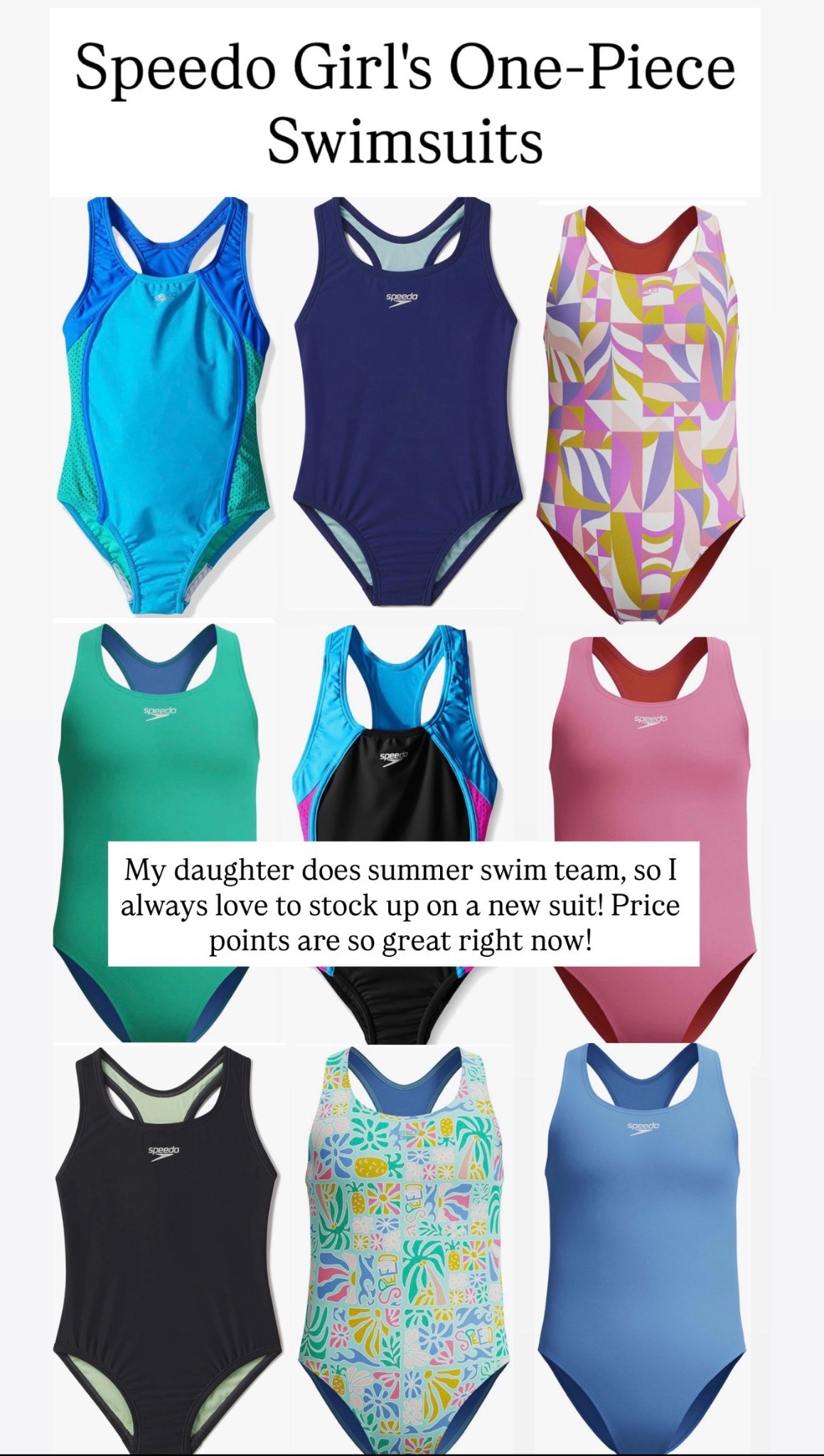 Summer swim team speedo suits 

#LTKKids
