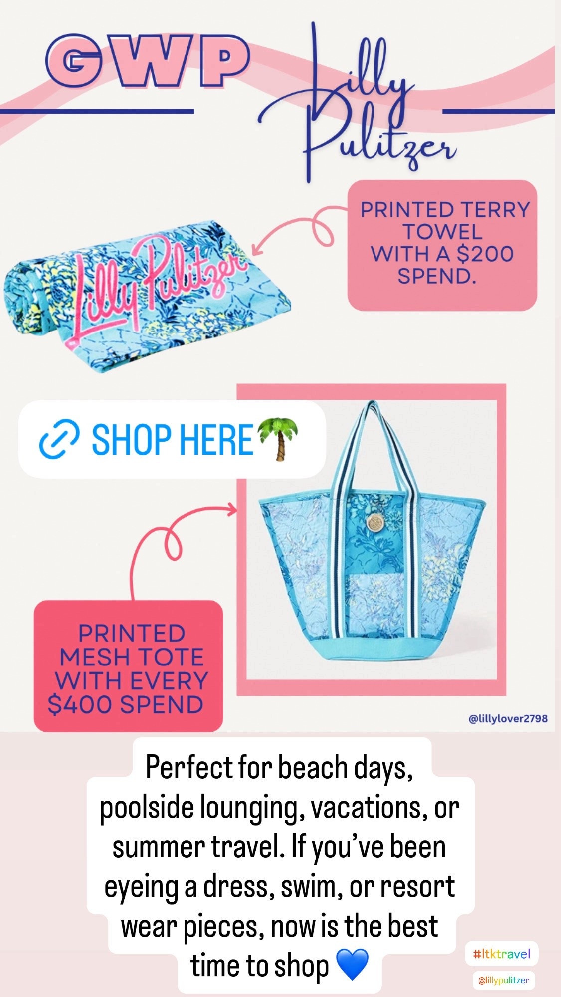 
New Prints. Same Iconic Style. 🌊💙Plus GWP!

Lilly Pulitzer just dropped the prettiest new arrivals and I’m obsessed with these bright blues, fresh florals, and easy silhouettes. From breezy maxi dresses to chic everyday pieces and resort-ready swim, these are perfect for vacation, spring events, and warm-weather days ahead.

If you love bold color, classic prints, and effortless polish, this collection is a must-see ✨

Lilly Pulitzer is making these new arrivals even sweeter with a gift with purchase 👀✨

🛍️ Spend $200 and receive a printed terry towel
🛍️ Spend $400 and receive a printed mesh tote

🛍️ Tap to shop all my favorite new Lilly Pulitzer finds!

#lillypulitzer
#lillylove
#resortwear
#vacationstyle
#springfashion
#summerstyle
#printedperfection
#colorfulfashion
#resortchic
#womensfashion
#ltkstyle
#ltkfinds
#ltkseasonal

Lilly Pulitzer new arrivals, Lilly Pulitzer dresses, resort wear, spring fashion, summer outfits, vacation outfits, blue dresses, floral dresses, maxi dress, casual chic outfits, women’s fashion, swimwear, beach vacation style

#LTKTravel #LTKWorkwear #LTKSeasonal