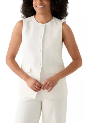 Calvin Klein Women's Linen Vest, 12 | Belk