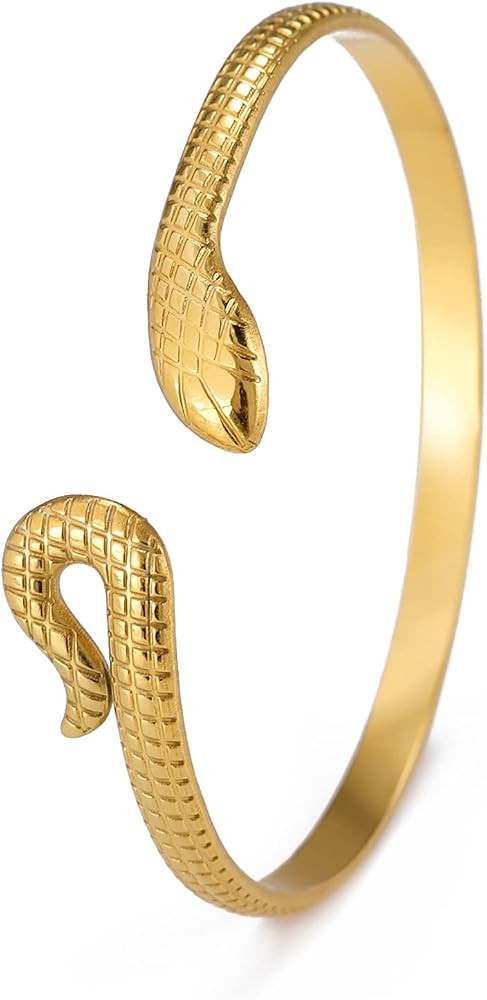 UNIFT Snake Bracelet for Women Stainless Steel Vintage Chic Open Serpent Bangle Bracelet Animal J... | Amazon (US)
