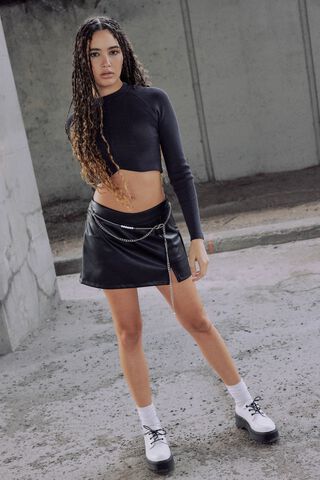 That's Hot Faux Leather Skort | Garage Clothing