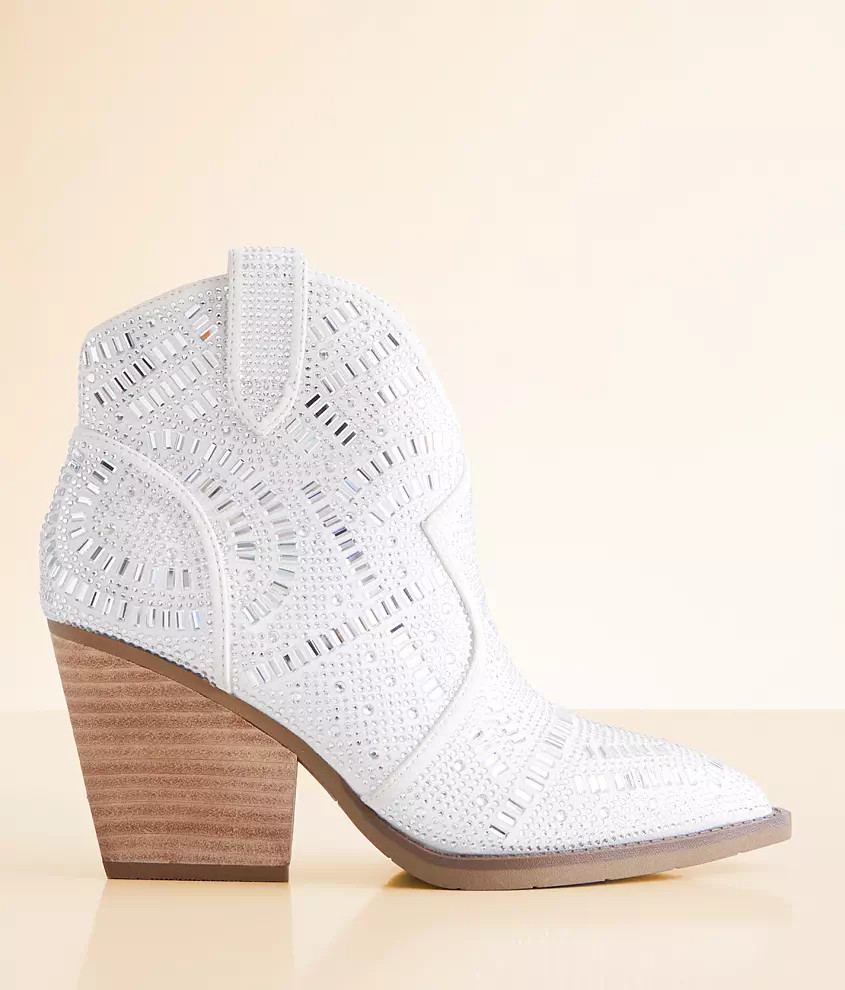 Jeweled Rhinestone Western Ankle Boot | Buckle