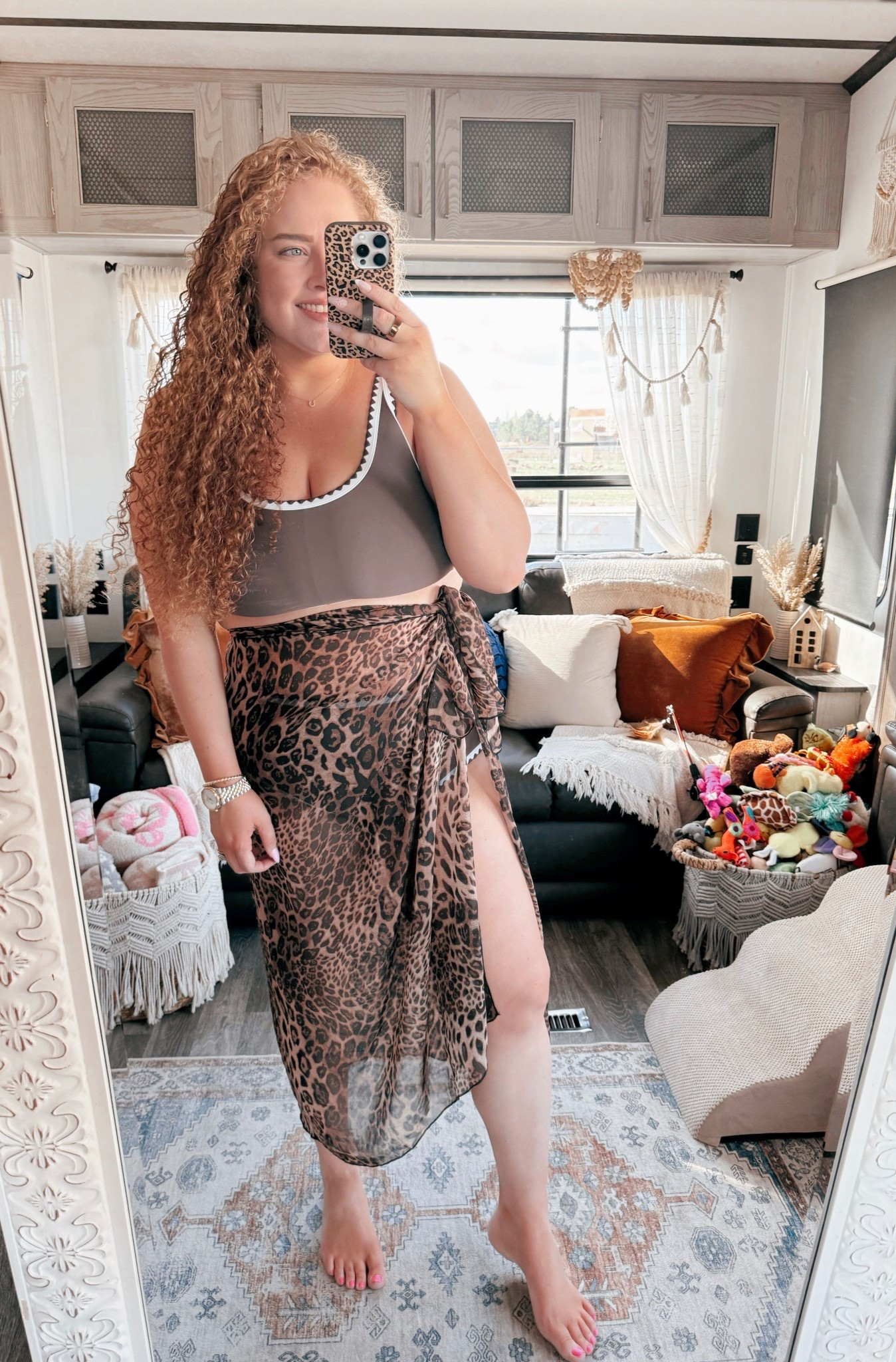 Spring break ready 🌴☀️ Sharing this Amazon bikini + the cutest leopard sarong for all your warm weather getaways. Perfect for beach days, poolside lounging, and resort vacations. 🥥🌴Linking this easy spring travel swim look here on my LTK 🤎🐆  spring break outfit | spring break fashion | spring travel outfit | vacation outfit | resort wear | resort outfit | beach vacation outfit | poolside outfit | amazon swimwear | amazon bikini | brown bikini | leopard sarong | amazon fashion | beach outfit | tropical vacation outfit | vacation style | warm weather outfit | swimsuit cover up | beach cover up | amazon spring fashion | resort vacation style | pool day outfit | island vacation outfit | spring getaway outfit


#LTKSpringSale #LTKootd #LTKgrwm