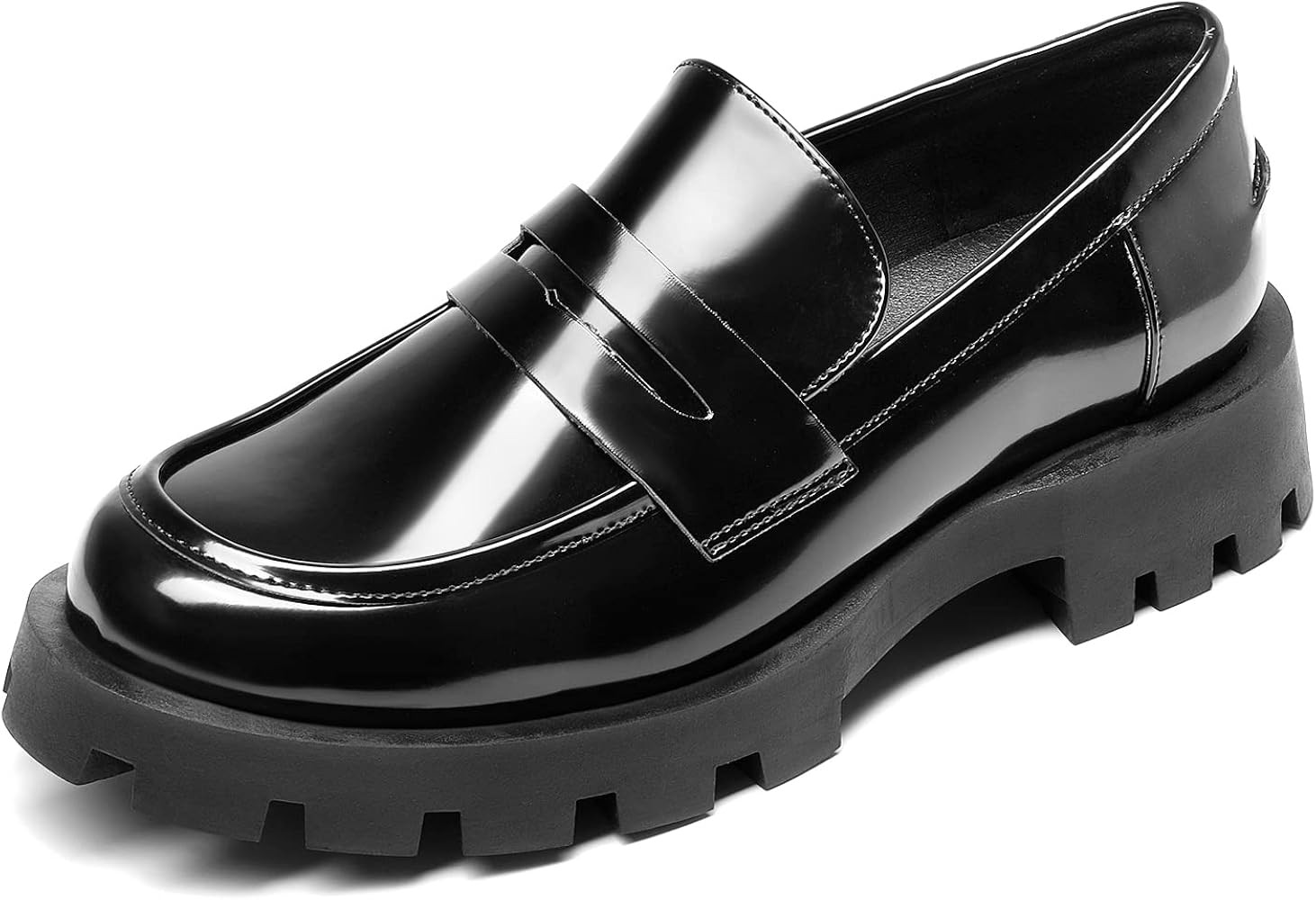 Women's Loafers, Lug Sole Slip On Platform Chunky Penny Loafers for Women Dressy and Work, Busine... | Amazon (US)