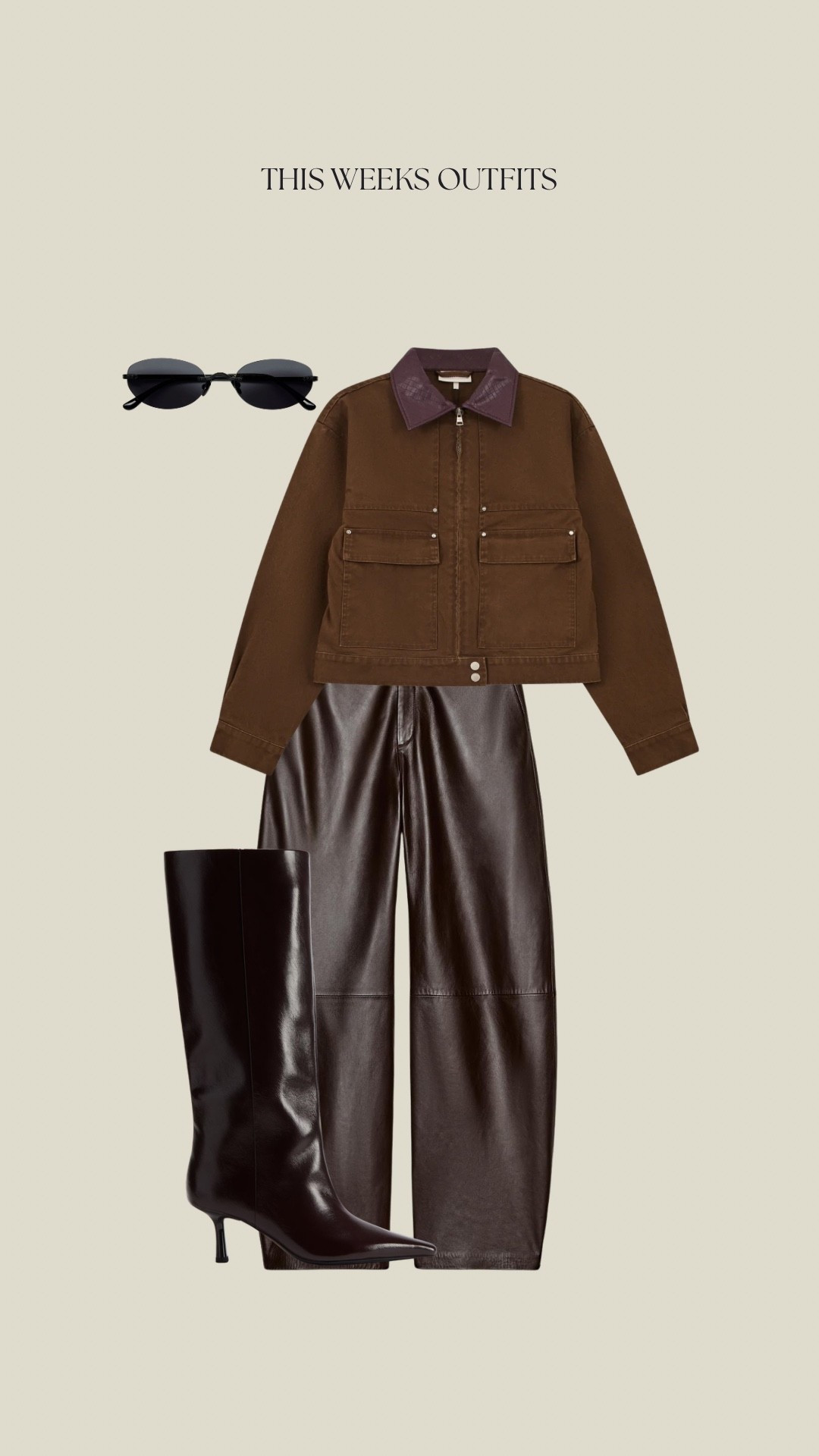 What I wore this week 
Obsessed with these Zara leather trousers so good 