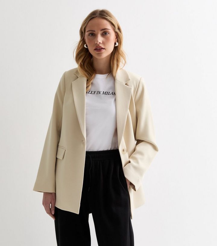 Camel Long Sleeve Blazer | New Look | New Look (UK)