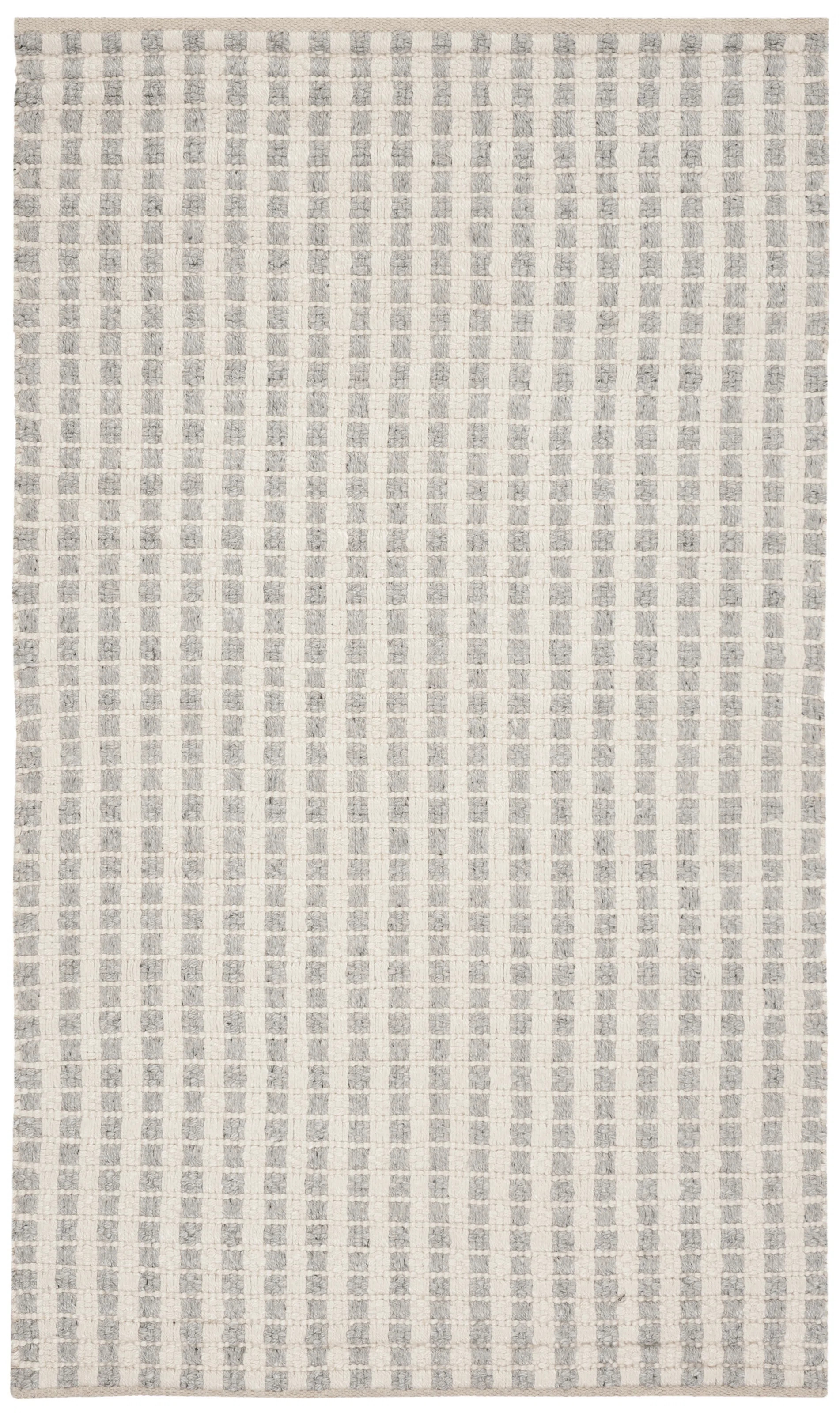 Anyae Striped Handmade Flatweave Silk Area Rug in Gray/Ivory | Wayfair North America