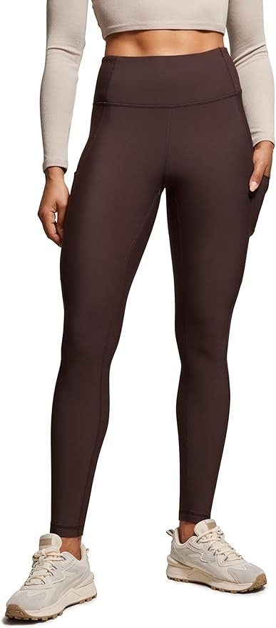 CRZ YOGA Thermal Fleece Lined Leggings Women 28'' - Winter Warm High Waisted Hiking Pants with Po... | Amazon (CA)