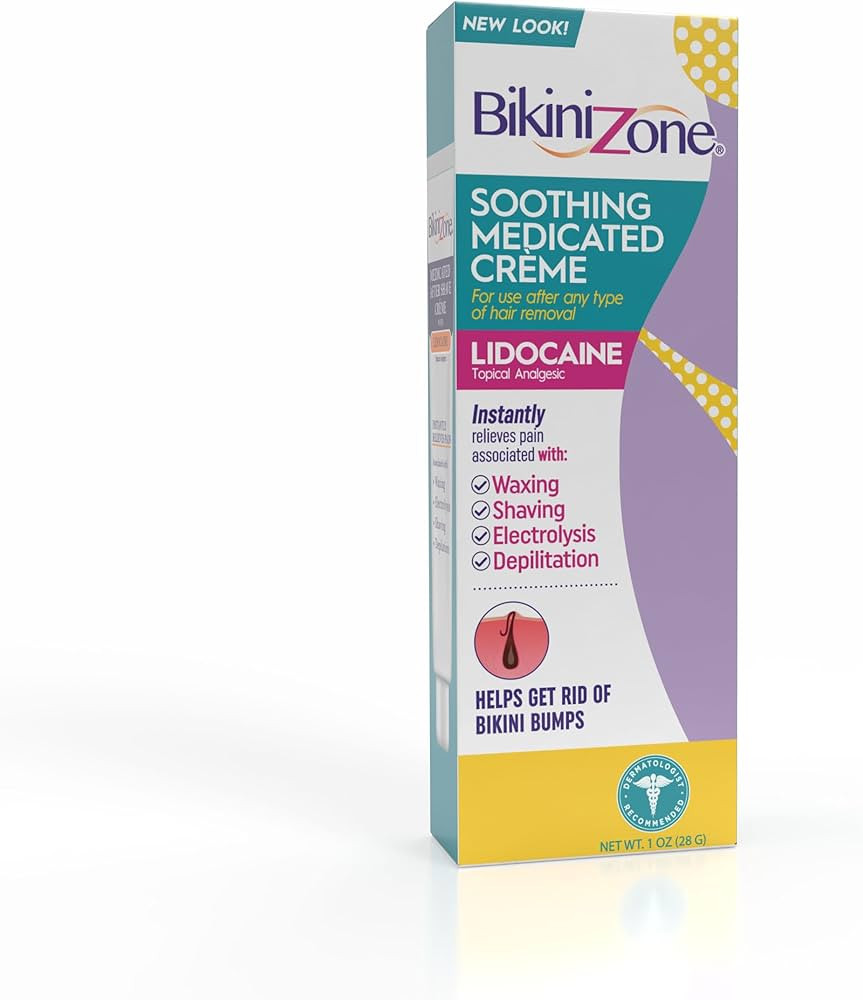Bikini Zone Medicated After Shave Crème with Soothing Lidocaine, 1 Oz, 1 Pack | Amazon (US)