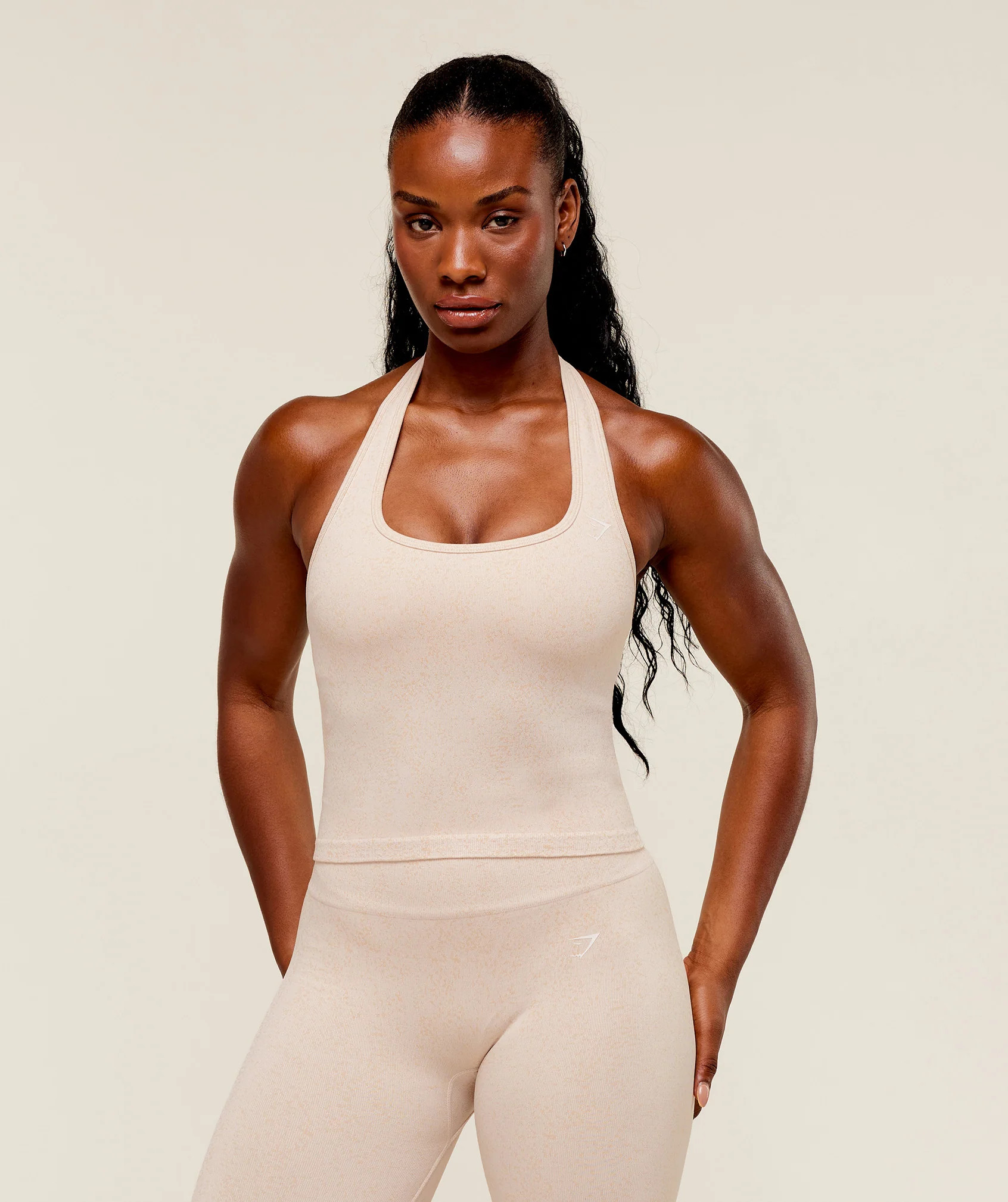 Gymshark Adapt Fleck x Whitney Tank With Shelf - Coconut White | Gymshark US