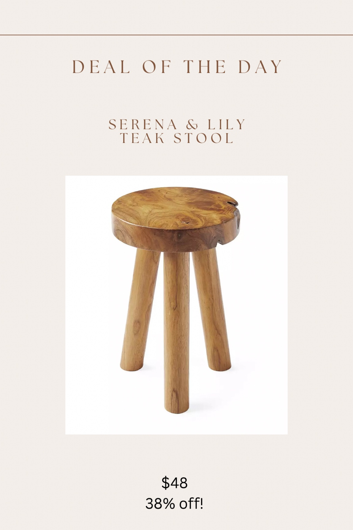 Just purchased! Such a great sale for this Serena & Lily teak stool! 

#LTKsalealert #LTKHoliday #LTKhome